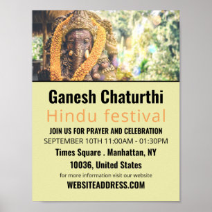 Ganesh the Hindu God, Hindu Event Adverteren Poster