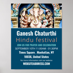 Ganesh the Hindu God, Hindu Event Adverteren Poster
