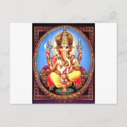 Ganesha (ग णे श) Indische olifant Briefkaart