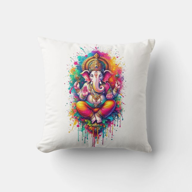 Ganesha 2 16x16 kussen (Voorkant)