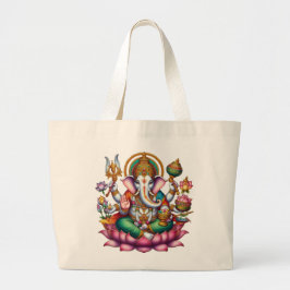 Ganesha Afbeelding: symbool van voorspoed en wijsh Grote Tote Bag