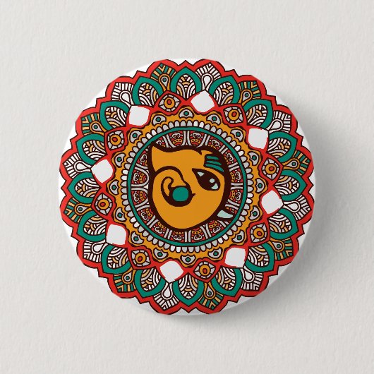 Ganesha Art Ronde Button 5,7 Cm (Voorkant)
