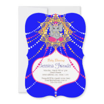 Ganesha Baby shower 5" x 7" uitnodigingskaart