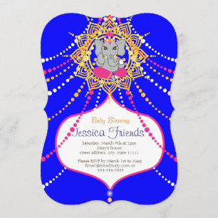 Ganesha Baby shower 5" x 7" uitnodigingskaart Kaart