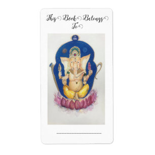 Ganesha Boekplaat Label Olifant Maureen Girard