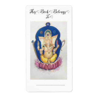 Ganesha Boekplaat Label Olifant Maureen Girard