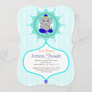 Ganesha boy Baby shower 5" x 7" uitnodigingskaart Kaart