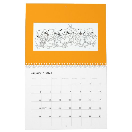 Ganesha Calendar Kalender (Jan 2026)