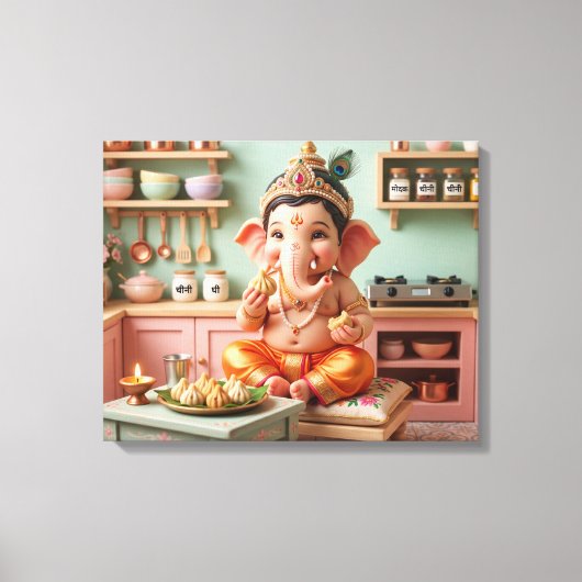 Ganesha Canvas Afdruk (Voorkant)