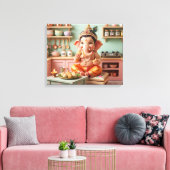 Ganesha Canvas Afdruk (Insitu (Woonkamer))