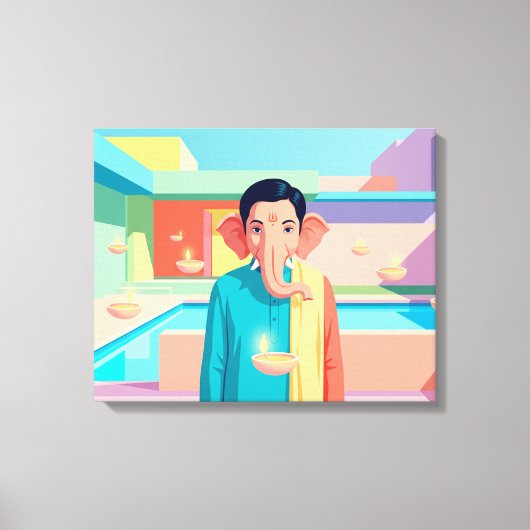Ganesha Canvas Afdruk (Voorkant)