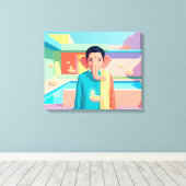 Ganesha Canvas Afdruk (Insitu (Houten vloer))