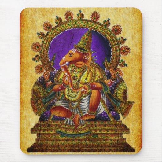 Ganesha Deva antiek Muismat (Voorkant)