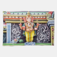 Ganesha Dieu Statue Serviette de cuisine