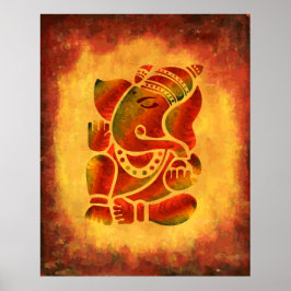 Ganesha - Grunge Painting Poster