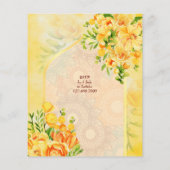 Ganesha Haldi budget nodigt de gele bloementeelt u (Achterkant)