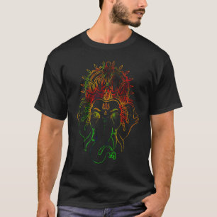 Ganesha Hindoe God Spiritualiteit Yoga Psychedelis T-shirt