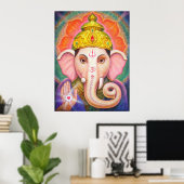 Ganesha Hindu Elephant Poster (Thuiskantoor)