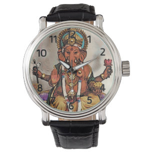 Ganesha Horloge (met Romeinse cijfers)