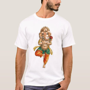 Ganesha in een Vrksasana (Boom) Yoga Pose T-shirt