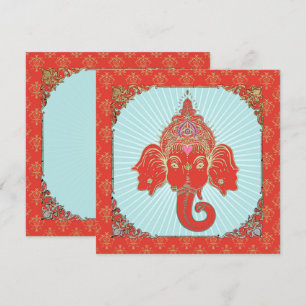 GANESHA Indian God - Uitnodiging Kaart
