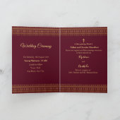 Ganesha Indian royal golden bruiloft invit Kaart (Binnen)