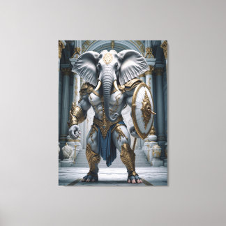 Ganesha Krieger Mythologie Elefant Gott Canvas Afdruk
