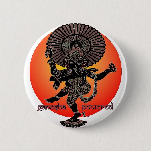 Ganesha Powered Ronde Button 5,7 Cm (Voorkant)