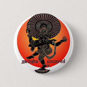 Ganesha Powered Ronde Button 5,7 Cm