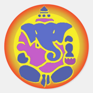 Ganesha Rainbow Mandala Sticker