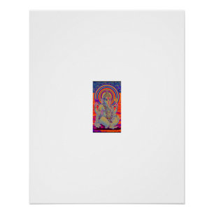 Ganesha Regenboog Halo Lotus Portret Perfect Poster