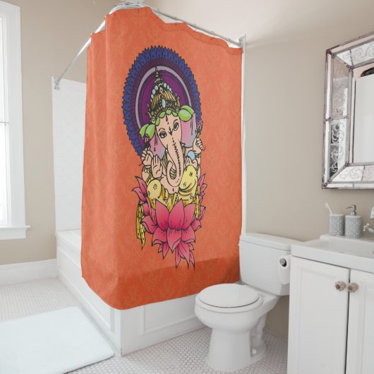 GANESHA - Rideau de douche (En situation)