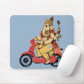 Ganesha Riding a Scooter Muismat (Met muis)