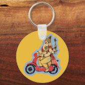 Ganesha Riding a Scooter Sleutelhanger (Voorkant)