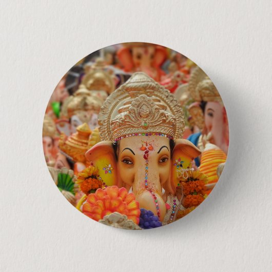 Ganesha Ronde Button 5,7 Cm (Voorkant)