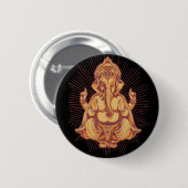 Ganesha Ronde Button 5,7 Cm (Voorkant /achterkant)