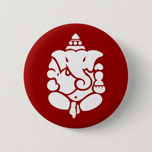 Ganesha Ronde Button 5,7 Cm (Voorkant)