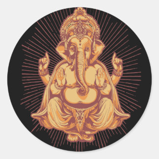 Ganesha Ronde Sticker