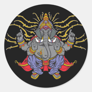 Ganesha Ronde Sticker