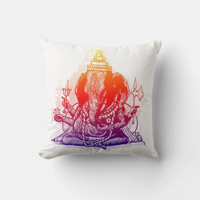 Ganesha Sierkussen 16 x 16 inch (Voorkant)
