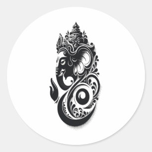 Ganesha, spirituele hindoeistische Ganesh Indiase Ronde Sticker