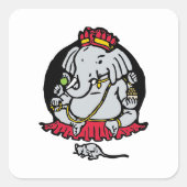 Ganesha Square Sticker (Voorkant)
