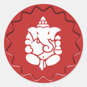 Ganesha teken rode wax zegel