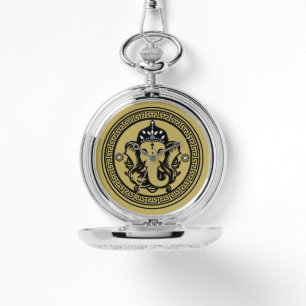 Ganesha-thema Hindu kunstprint Horloge