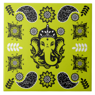 Ganesha-thema Hindu kunstprint Tegeltje