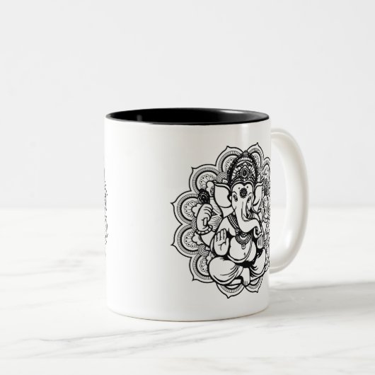 Ganesha Two-Tone Coffee Mok (Voorkant rechts)
