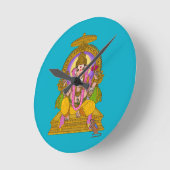 Ganesha Wall Clock Ronde Klok (Hoek)