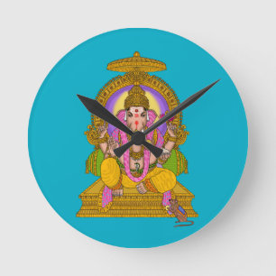 Ganesha wandklok ronde klok