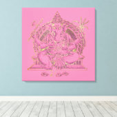 GANESHA - Wrapped Canvas (Insitu (Houten vloer))