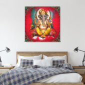 GANESHA - Wrapped Canvas Afdruk (Insitu (Slaapkamer))